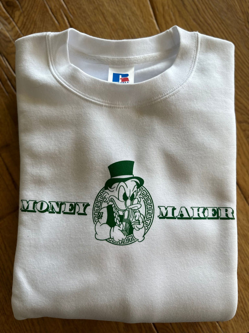 MONEYMAKER SWEATER WHITE/GREEN