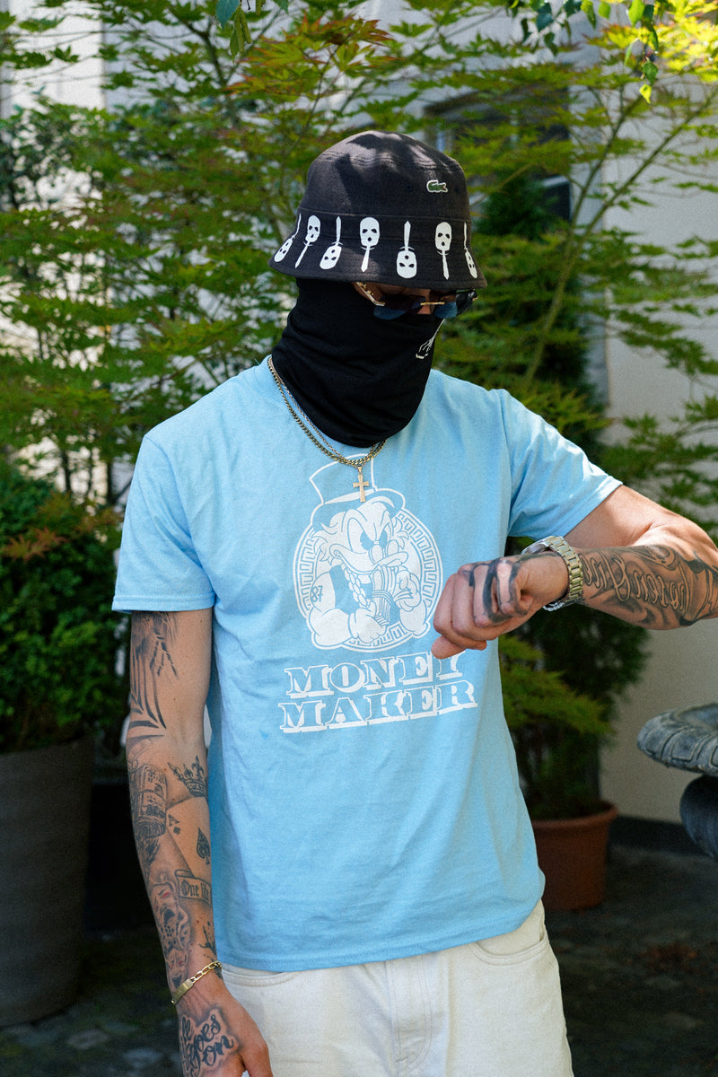 MONEYMAKER TSHIRT SKYBLUE / WHITE